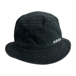 Adidas Black Cotton Bucket Hat OS AEROREADY Streetwear Sporty Casual‎ Y2K Retro